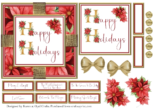 Elegant Poinsettia Words 1
