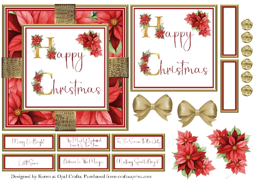 Elegant Poinsettia Words 2
