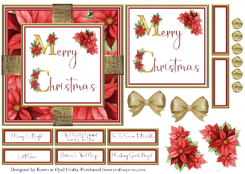 Elegant Poinsettia Words 3