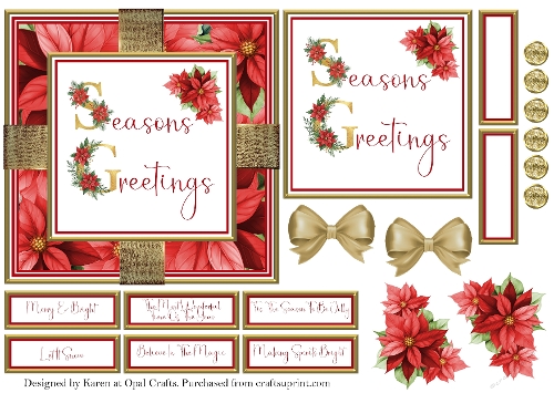 Elegant Poinsettia Words 4