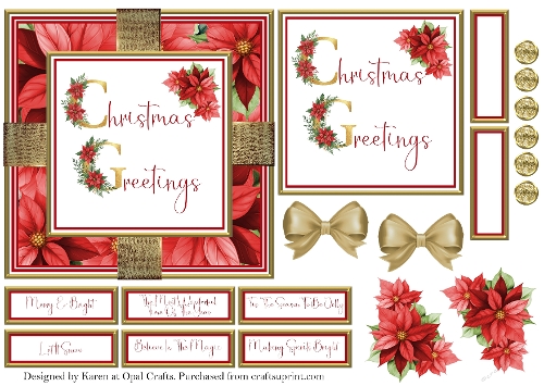 Elegant Poinsettia Words 5