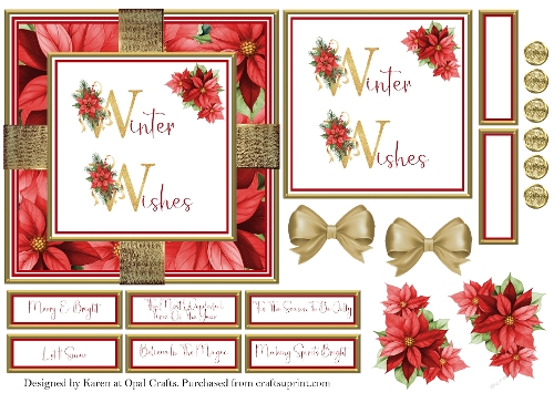 Elegant Poinsettia Words 6
