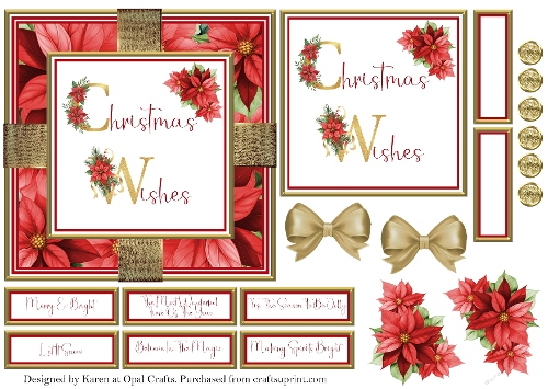 Elegant Poinsettia Words  7