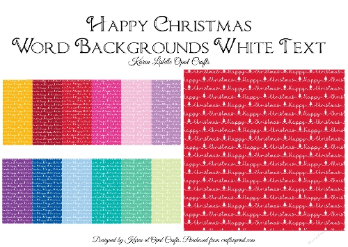 Happy Christmas Background Papers in White