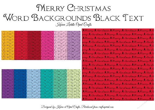 Merry Christmas Background Papers in Black