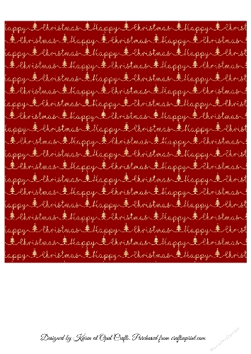 Happy Christmas Words Background Gold Text