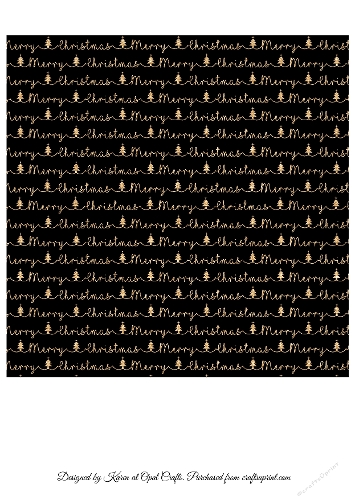 Merry Christmas Words Background Gold Text