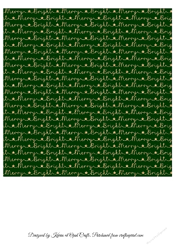 Merry & Bright Words Background Gold Text