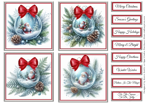 Santa Baubles Topper & Sentiment Kit 1