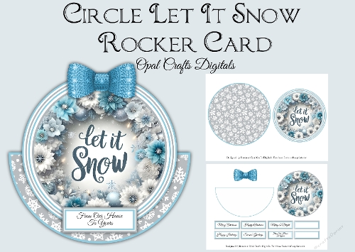 Circle Let It Snow Rocker Card