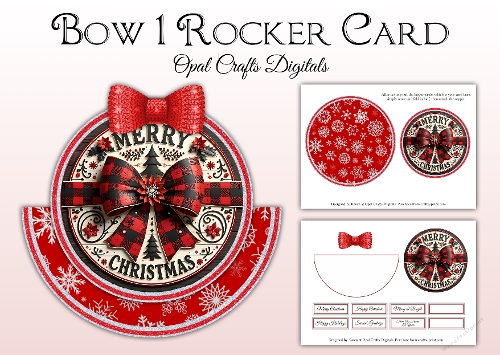 Merry Christmas Bow Rocker Card