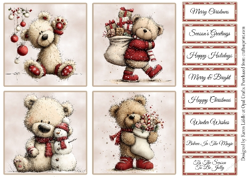 Whimsical Bears Topper & Sentiment Kit