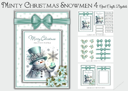Minty Christmas Snowmen 4