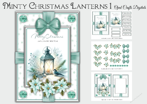 Minty Christmas Lanterns 1