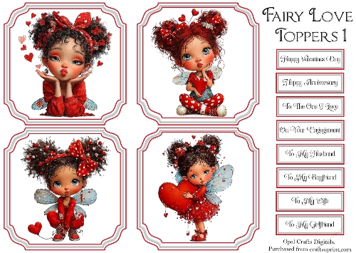 Fairy Love Topper & Sentiment Kit 1