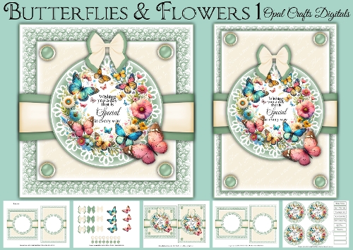 Butterflies & Flowers Wreaths 1