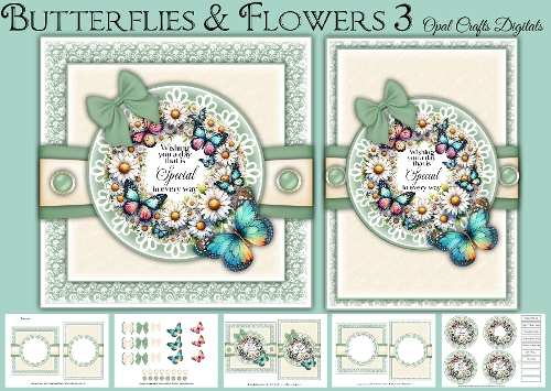 Butterflies & Flowers Wreaths 3