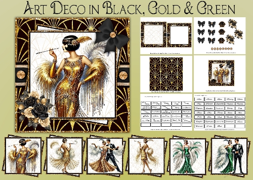 Art Deco in Black, Green & Gold 