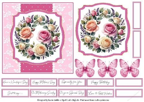 Roses 1 Card Base & Topper Kit - 6x6