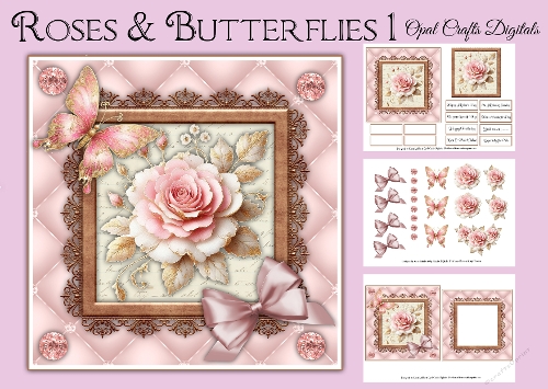 Roses & Butterflies Kit 1 6x6