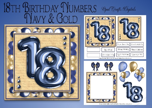 Milestone Birthday Navy & Gold 18th