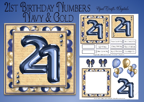 Milestone Birthday Navy & Gold 21st
