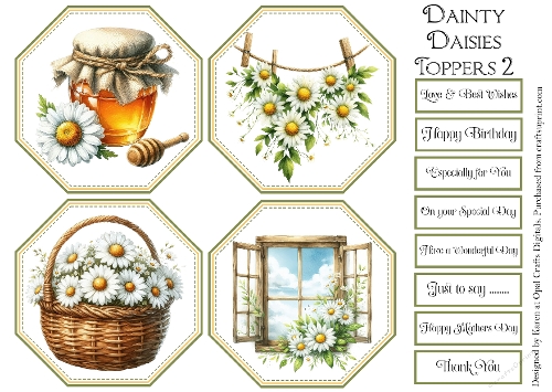 Dainty Daisies Floral Toppers & Sentiment Kit 2