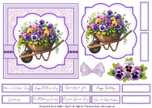 Pretty Pansies Card Base & Topper Kit 3 - 6x6