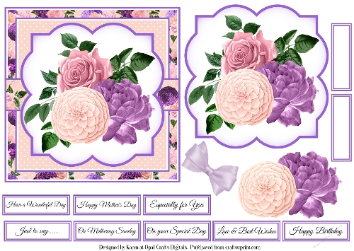 Peach, Pink & Lavender Card Base & Topper Kit 3