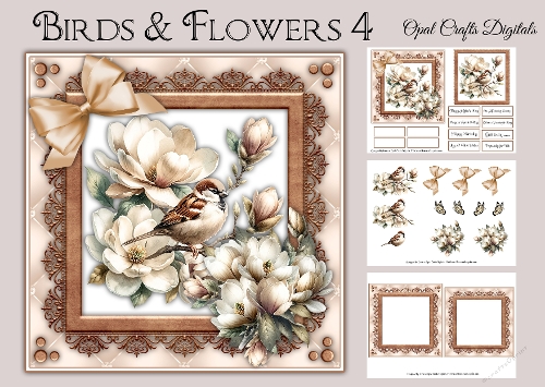 Sparrow & Flowers Mini Kit