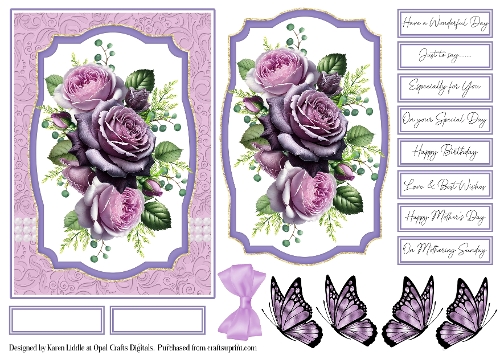 Roses-Enjoy Your Day Card Base & Topper Kit 8