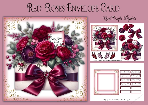 Red Roses Envelope Card