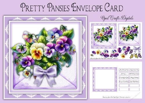 Pretty Pansies Envelope Card