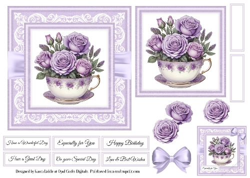 Lilac Pastel Lace Florals 2