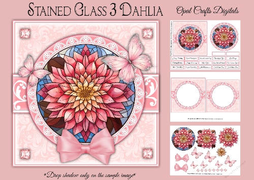 Stained Glass Dahlia Mini Kit