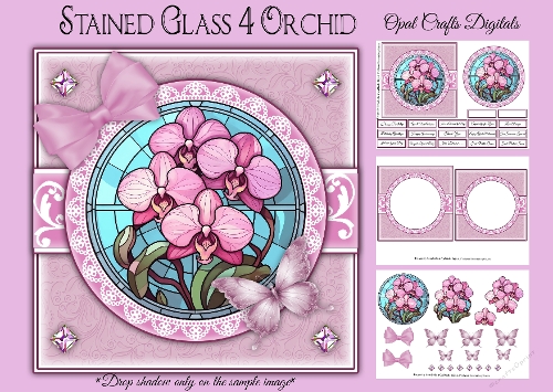Stained Glass Orchid Mini Kit