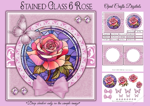 Stained Glass Rose Mini Kit