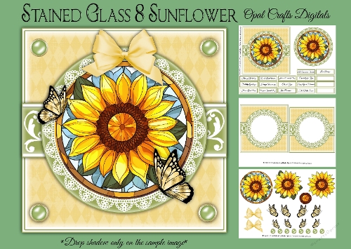 Stained Glass Sunflower Mini Kit