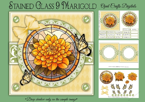 Stained Glass Marigold Mini Kit