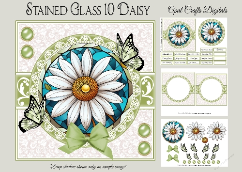 Stained Glass Daisy Mini Kit