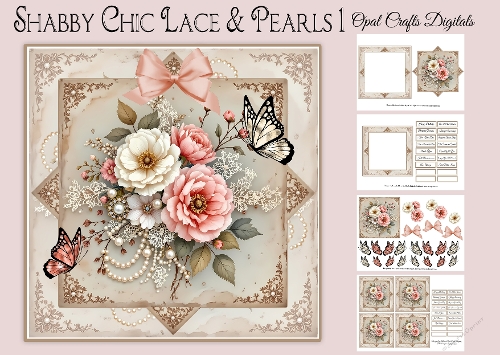 Shabby Chic Pearls & Lace 1 Mini Kit