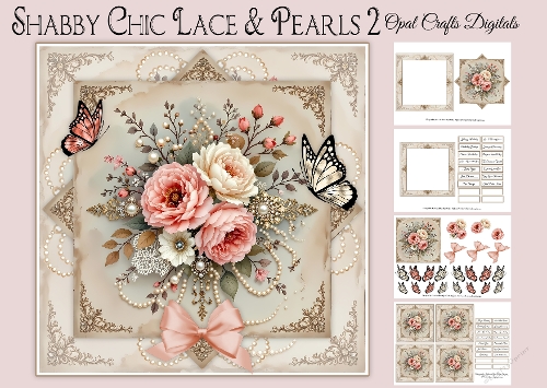 Shabby Chic Pearls & Lace 2 Mini Kit
