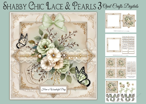 Shabby Chic Pearls & Lace 3 Mini Kit