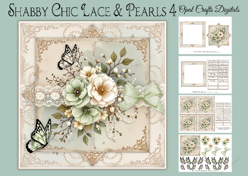 Shabby Chic Pearls & Lace 4 Mini Kit