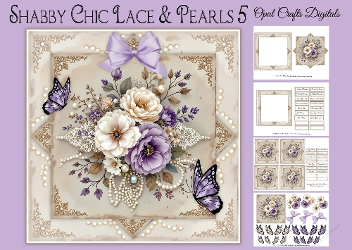 Shabby Chic Pearls & Lace 5 Mini Kit