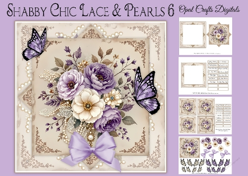 Shabby Chic Pearls & Lace 6 Mini Kit