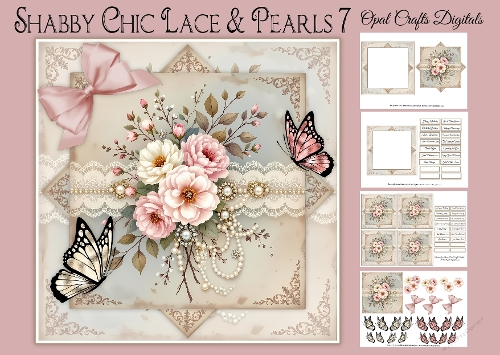 Shabby Chic Pearls & Lace 7 Mini Kit