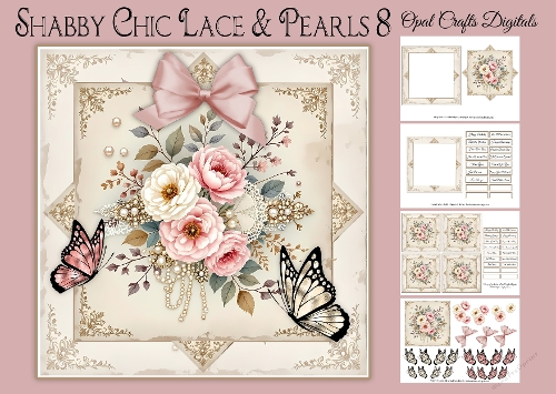 Shabby Chic Pearls & Lace 8 Mini Kit