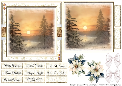 Christmas Sunrise 2 Card Base and Topper Kit 
