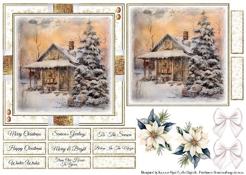 Christmas Sunrise 3 Card Base and Topper Kit 